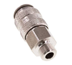 Acero inoxidable 316L DN 5 Acoplamiento de aire Enchufe G 1/8 pulgada Macho Doble cierre