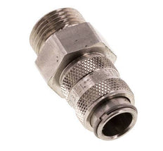 Acero inoxidable 316L DN 5 Acoplamiento de aire Enchufe G 3/8 pulgadas Macho Doble cierre
