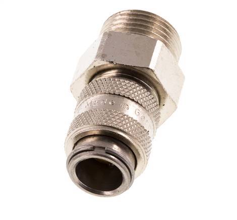 Acero templado DN 5 Acoplamiento de aire Enchufe G 3/8 pulgadas Macho