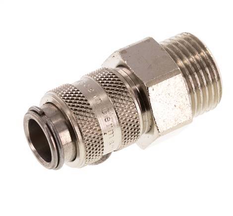 Acero templado DN 5 Acoplamiento de aire Enchufe G 3/8 pulgadas Macho