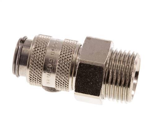 Acero templado DN 5 Acoplamiento de aire Enchufe G 3/8 pulgadas Macho