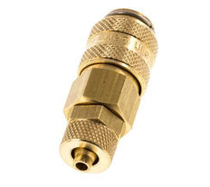 Acoplamiento de aire de latón DN 5 Tuerca de unión 4x6 mm