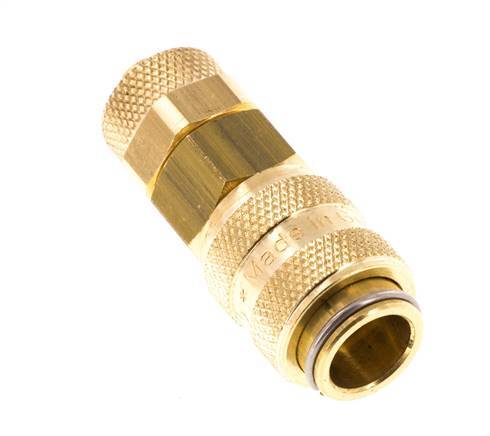 Tuerca de unión de latón DN 5 para acoplamiento de aire 6x8 mm