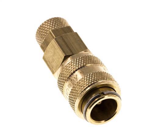 Latón DN 5 Acoplamiento de aire Toma 4x6 mm Tuerca de unión Doble cierre