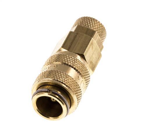 Latón DN 5 Acoplamiento de aire Toma 4x6 mm Tuerca de unión Doble cierre