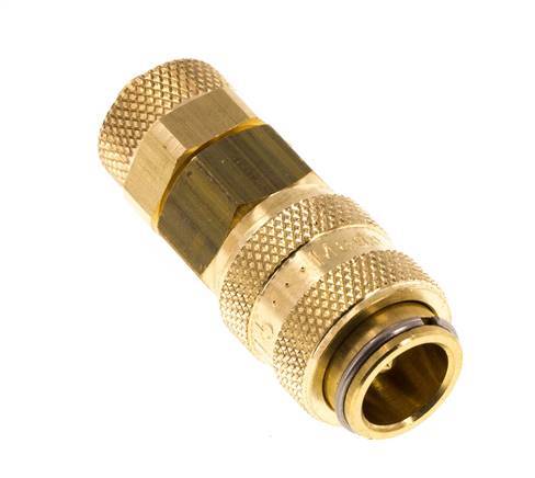 Latón DN 5 Racor de acoplamiento de aire Tuerca de unión 6x8 mm Doble cierre