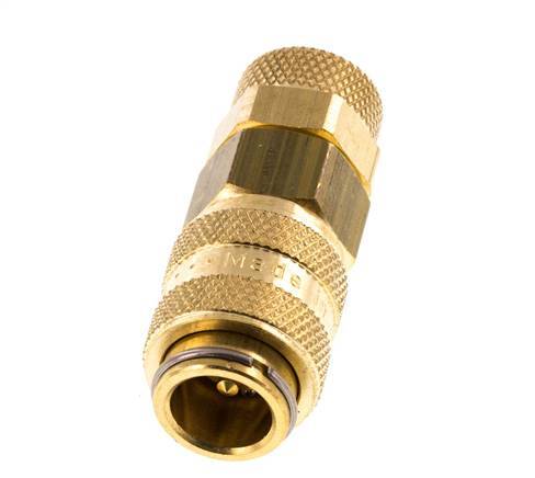 Latón DN 5 Racor de acoplamiento de aire Tuerca de unión 6x8 mm Doble cierre