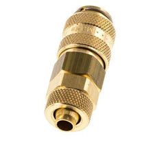 Latón DN 5 Racor de acoplamiento de aire Tuerca de unión 6x8 mm Doble cierre