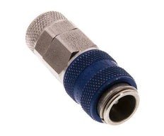 Acero inoxidable DN 5 Acoplamiento de aire azul Toma 6x8 mm Tuerca de unión Doble cierre