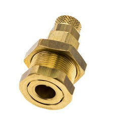 Latón DN 5 Acoplamiento de aire Enchufe 4x6 mm Unión Tuerca Pasamuros Pull-Off Doble Cierre