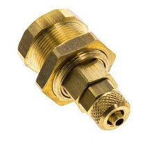 Latón DN 5 Acoplamiento de aire Enchufe 4x6 mm Unión Tuerca Pasamuros Pull-Off Doble Cierre