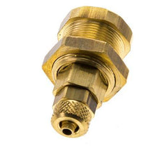 Latón DN 5 Acoplamiento de aire Enchufe 4x6 mm Unión Tuerca Pasamuros Pull-Off Doble Cierre