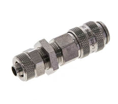 Acoplamiento de aire de acero inoxidable DN 5 Tuerca de unión de 6x8 mm Pasamuros