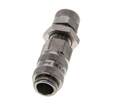 Acoplamiento de aire de acero inoxidable DN 5 Tuerca de unión de 6x8 mm Pasamuros