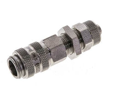 Acoplamiento de aire de acero inoxidable DN 5 Tuerca de unión de 6x8 mm Pasamuros
