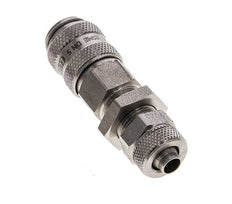 Acoplamiento de aire de acero inoxidable DN 5 Tuerca de unión de 6x8 mm Pasamuros
