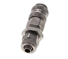 Acoplamiento de aire de acero inoxidable DN 5 Tuerca de unión de 6x8 mm Pasamuros