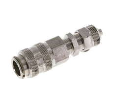 Acero inoxidable 316L DN 5 Acoplamiento de aire Toma 4x6 mm Tuerca de unión Pasamuros
