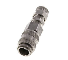 Acero inoxidable 316L DN 5 Acoplamiento de aire Enchufe 4x6 mm Tuerca de unión Pasamuros Cierre doble