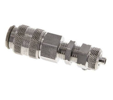 Acero inoxidable 316L DN 5 Acoplamiento de aire Enchufe 4x6 mm Tuerca de unión Pasamuros Cierre doble