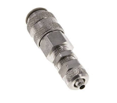 Acero inoxidable 316L DN 5 Acoplamiento de aire Enchufe 4x6 mm Tuerca de unión Pasamuros Cierre doble