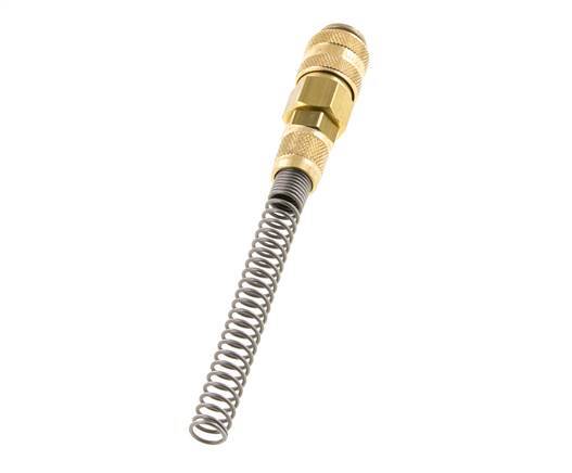 Acoplamiento de aire de latón DN 5 Tuerca de unión 4x6 mm Bend-Protect