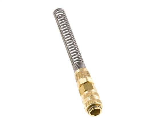 Acoplamiento de aire de latón DN 5 Tuerca de unión 6x8 mm Bend-Protect