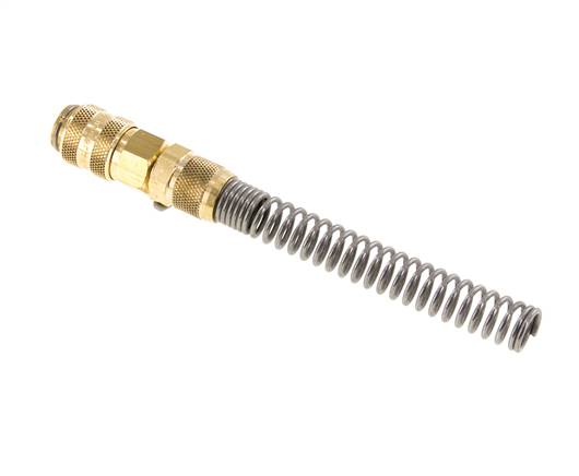 Acoplamiento de aire de latón DN 5 Tuerca de unión 6x8 mm Bend-Protect