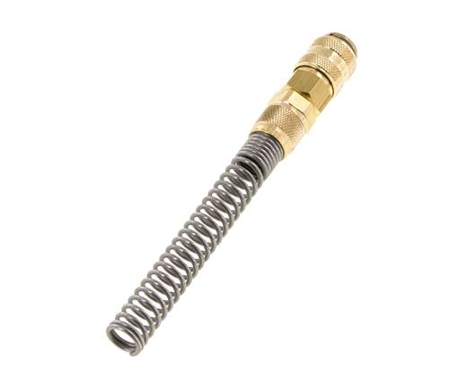 Acoplamiento de aire de latón DN 5 Tuerca de unión 6x8 mm Bend-Protect
