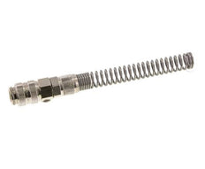 Latón niquelado Enchufe de acoplamiento de aire DN 5 Tuerca de unión de 6x8 mm Cierre doble con protección de pliegues