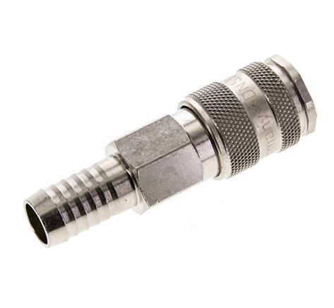 Latón niquelado DN 5,5 (Orion) Racor de acoplamiento de aire Pilar de manguera de 13 mm
