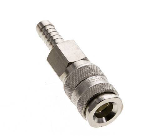Latón niquelado DN 5,5 (Orion) Racor de acoplamiento de aire Pilar de manguera de 9 mm