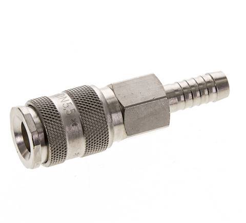 Latón niquelado DN 5,5 (Orion) Racor de acoplamiento de aire Pilar de manguera de 9 mm