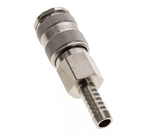Latón niquelado DN 5,5 (Orion) Racor de acoplamiento de aire Pilar de manguera de 9 mm