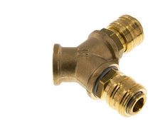 Acoplamiento de aire de latón DN 7.2 (Euro) Enchufe G de 1/2 pulgada hembra para montaje en pared de 2 vías