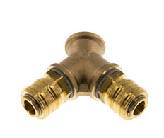 Acoplamiento de aire de latón DN 7.2 (Euro) Enchufe G de 1/2 pulgada hembra para montaje en pared de 2 vías