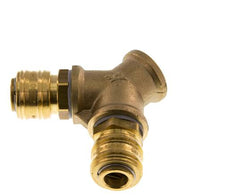Acoplamiento de aire de latón DN 7.2 (Euro) Enchufe G de 1/2 pulgada hembra para montaje en pared de 2 vías