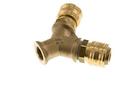 Acoplamiento de aire de latón DN 7.2 (Euro) Enchufe G 3/8 pulgadas Hembra Montaje en pared 2 vías