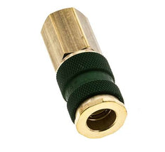 Acoplamiento de aire de latón DN 7.2 (Euro) codificado en verde Enchufe G 1/4 pulgada hembra