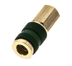 Acoplamiento de aire de latón DN 7.2 (Euro) codificado en verde Enchufe G 1/4 pulgada hembra