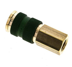 Acoplamiento de aire de latón DN 7.2 (Euro) codificado en verde Enchufe G 1/4 pulgada hembra