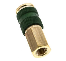 Acoplamiento de aire de latón DN 7.2 (Euro) codificado en verde Enchufe G 1/4 pulgada hembra