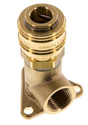 Acoplamiento de aire de latón DN 7.2 (Euro) Enchufe G 3/8 pulgadas hembra para montaje en pared