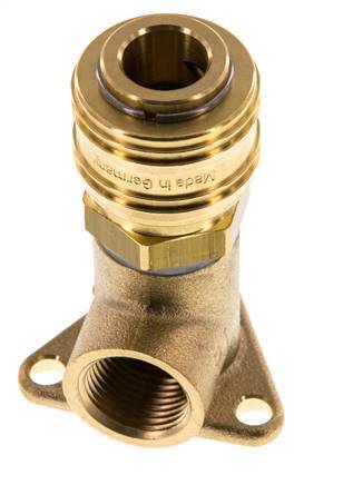 Acoplamiento de aire de latón DN 7.2 (Euro) Enchufe G 3/8 pulgadas hembra para montaje en pared