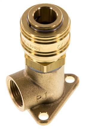 Acoplamiento de aire de latón DN 7.2 (Euro) Enchufe G 3/8 pulgadas hembra para montaje en pared