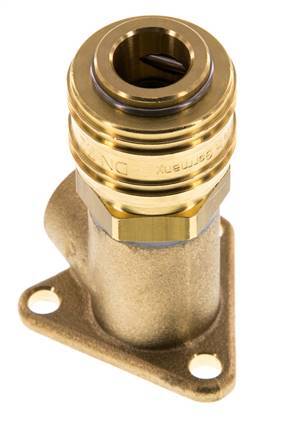 Acoplamiento de aire de latón DN 7.2 (Euro) Enchufe G 3/8 pulgadas hembra para montaje en pared