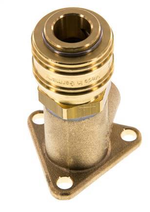 Acoplamiento de aire de latón DN 7.2 (Euro) Enchufe G 3/8 pulgadas hembra para montaje en pared