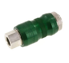 Racor de seguridad de latón niquelado DN 7.8 con casquillo deslizante G 1/4 pulg Hembra