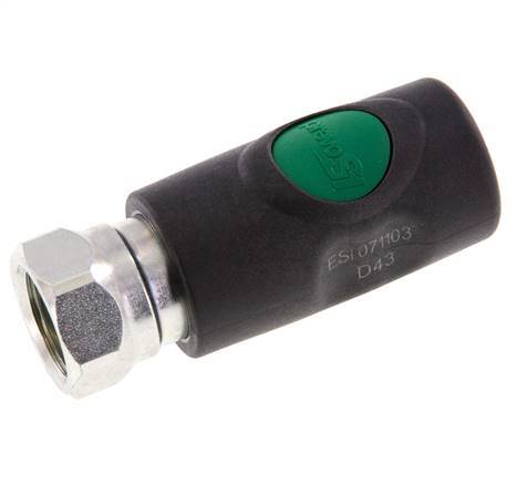 Material compuesto DN 7.4 Enchufe de seguridad para acoplamiento de aire con pulsador G 1/2 pulgada Hembra