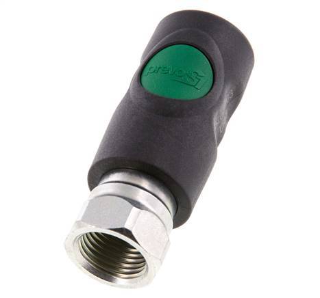 Material compuesto DN 7.4 Enchufe de seguridad para acoplamiento de aire con pulsador G 1/2 pulgada Hembra